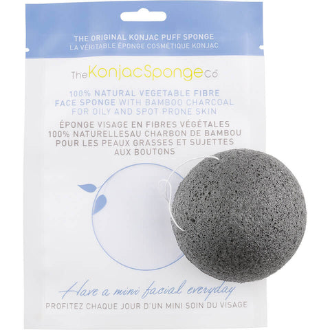 Face Sponge With Bamboo Charcoal For Oily And Spot Prone Skin.