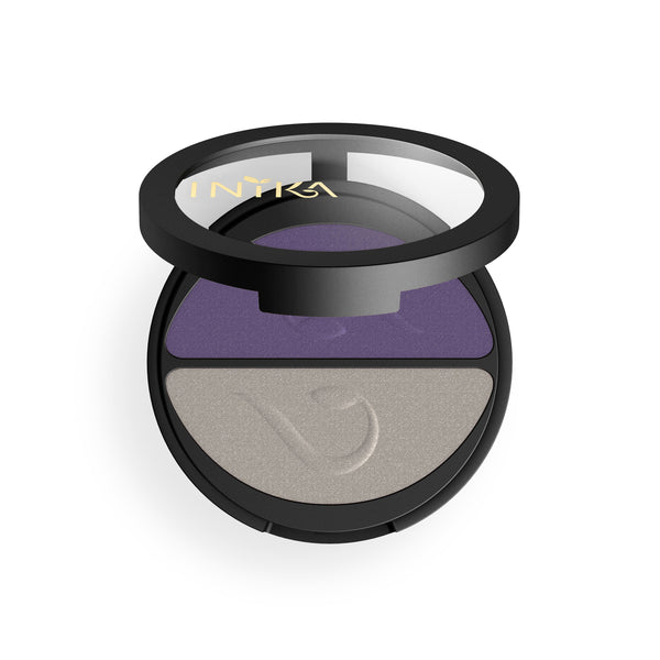 Organic Pressed Mineral Eye Shadow Duo Purple Platinum 8g