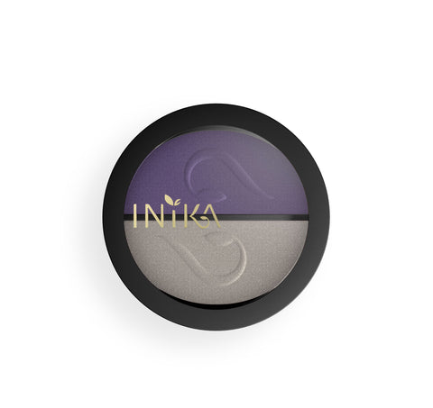 INIKA Organic Eye Shadow Duo Purple Platinum | www.curelondon.com