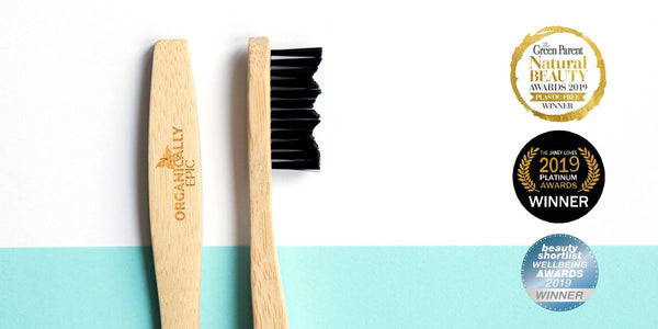 Biodegradable Bamboo Toothbrush (Activated Charcoal Bristles) Adult Medium