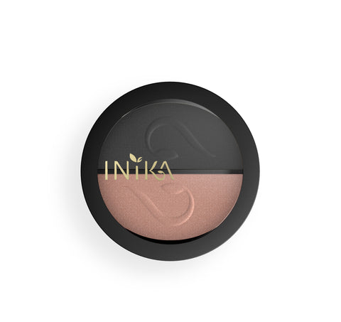 INIKA Organic Pressed Mineral Eye Shadow Duo Black Sand 8g | www.curelondon.com
